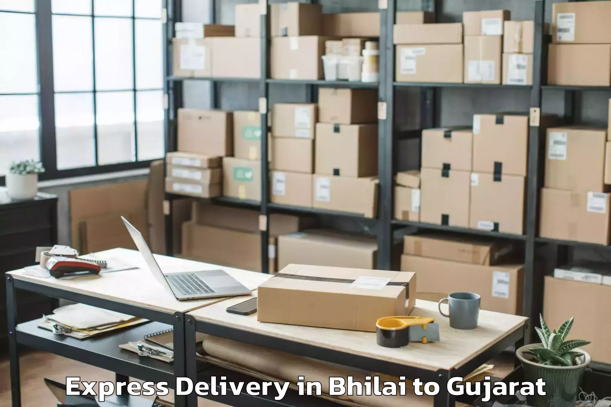 Hassle-Free Bhilai to Bagasra Express Delivery